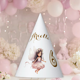 Gorro De Fiesta Lavender Fairy wildflower pixie cumpleaños