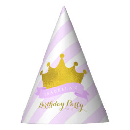Gorro De Fiesta Lavender y Gold Tiara Princess Birthday
