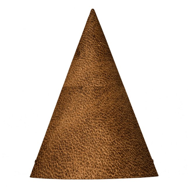 Gorro De Fiesta Leather marrón antigua: fondo texturado (Anverso)