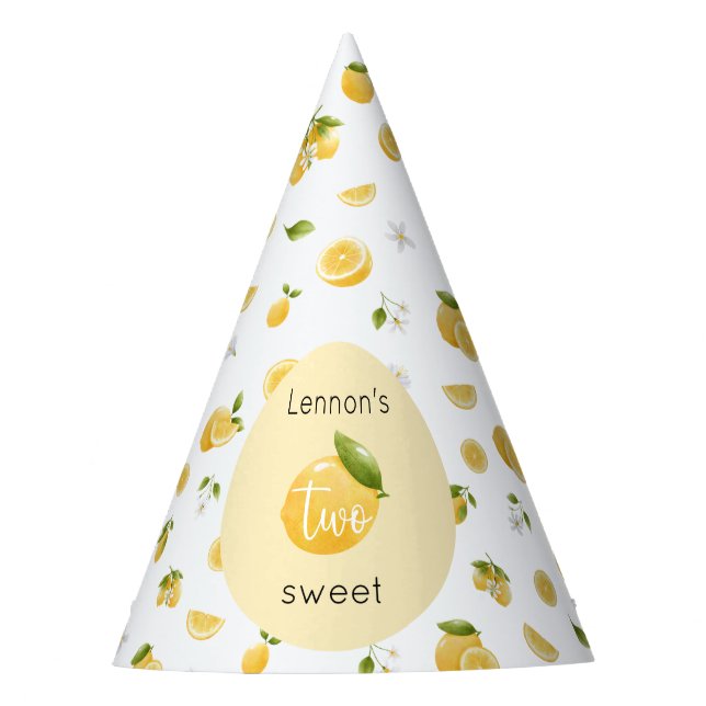 Gorro De Fiesta Lemon Two Sweet 2º cumpleaños (Anverso)