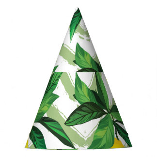 Gorro De Fiesta Lemon zigzag: patrón pintado a mano.