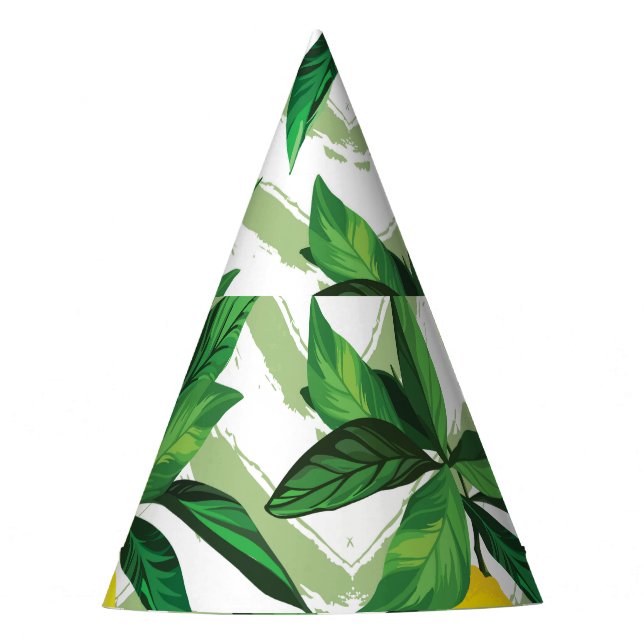 Gorro De Fiesta Lemon zigzag: patrón pintado a mano. (Anverso)