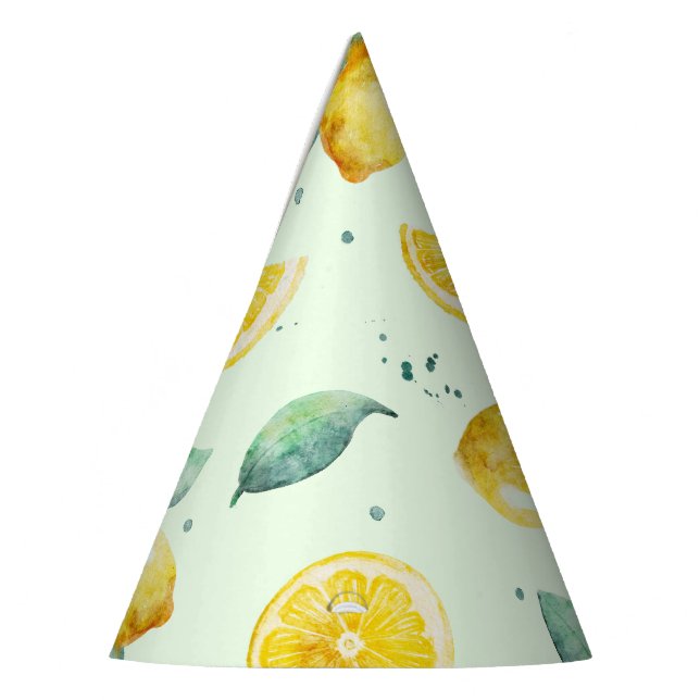 Gorro De Fiesta Lemones acuarelas (Izquierda)