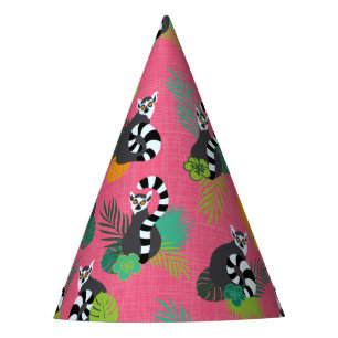 Gorro De Fiesta Lemures tropicales - Rosa