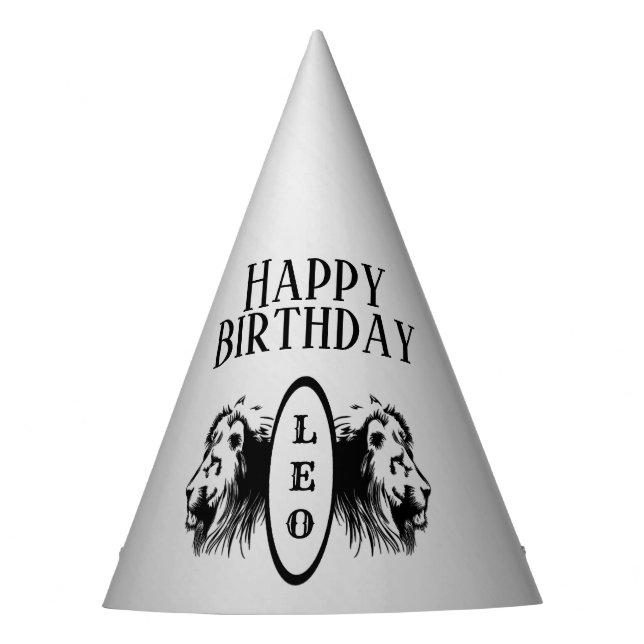 Gorro De Fiesta Leo el León Bookending Zodiac (Anverso)
