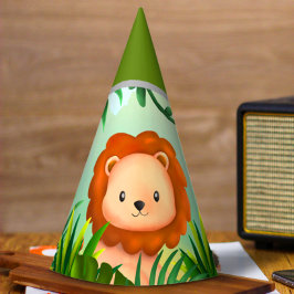 Gorro De Fiesta León de cumpleaños de Safari