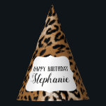 Gorro De Fiesta Leopard Animal Print Kids Birthday Fiesta<br><div class="desc">Gorras fiestas de cumpleaños de leopardo animal imprimen niños.</div>