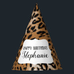Gorro De Fiesta Leopard Animal Print Kids Birthday Fiesta<br><div class="desc">Gorras fiestas de cumpleaños de leopardo animal imprimen niños.</div>