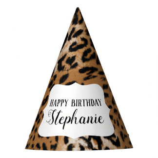 Gorro De Fiesta Leopard Animal Print Kids Birthday Fiesta