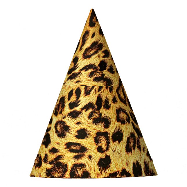 Gorro De Fiesta Leopard de moda: Patrón de diseño de piel. (Anverso)