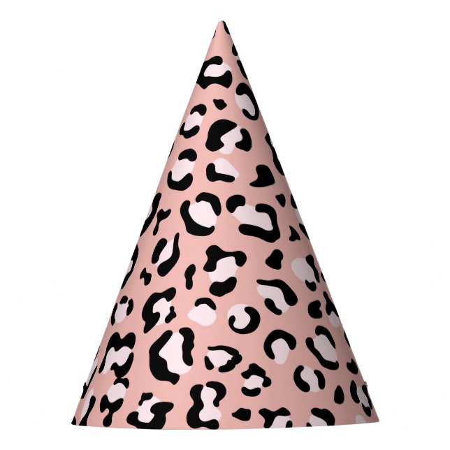 Gorro De Fiesta Leopard Print, Leopard Spots, Pink Leopard (Anverso)