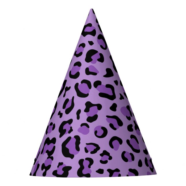 Gorro De Fiesta Leopard Print, Leopard Spots, Purple Leopard (Anverso)