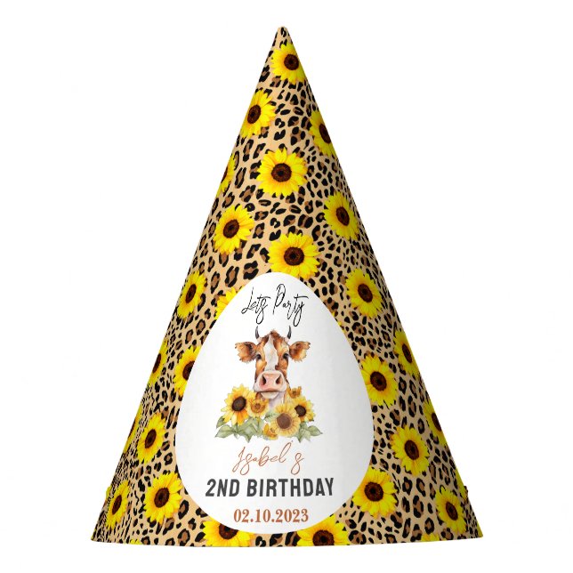 Gorro De Fiesta Let's Party Till the Cows Come Home 2nd Birthday (Anverso)