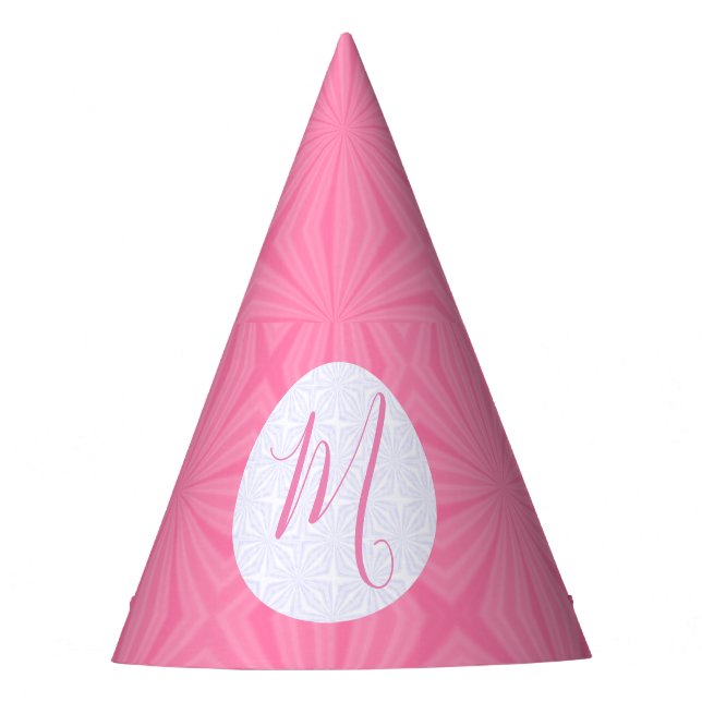 Gorro De Fiesta Light Pink Squiggly Squares Personalized Party (Anverso)