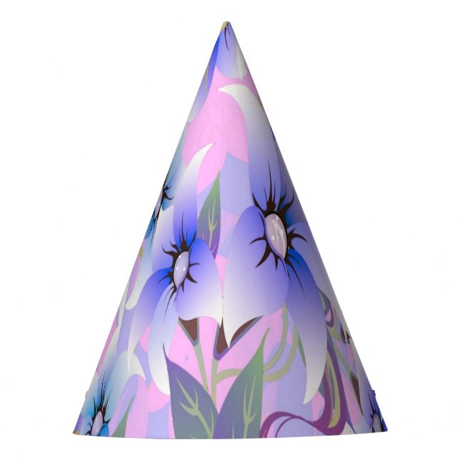 Gorro De Fiesta Lilac Poppies (Anverso)