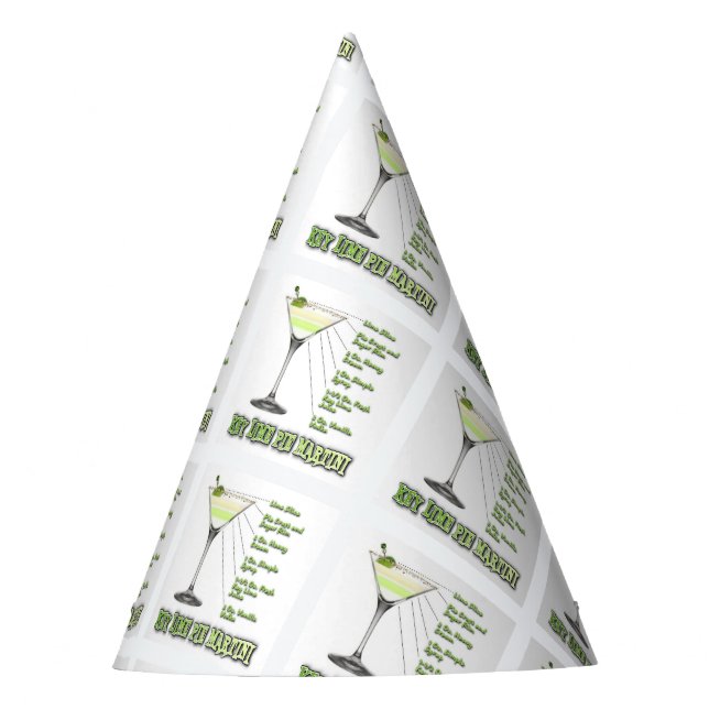 Gorro De Fiesta Lime Pie Martini Cocktail Recipe Art (Anverso)
