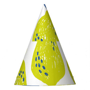 Gorro De Fiesta Limones jugosos: patrón inoxidable vintage.