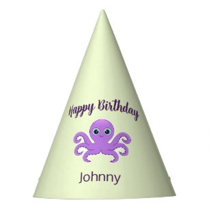 Gorro De Fiesta Lindo pulpo morado verde