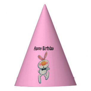 Gorro De Fiesta Lindo Thumbs Blanco Arriba Bunny Bow Tie Pink