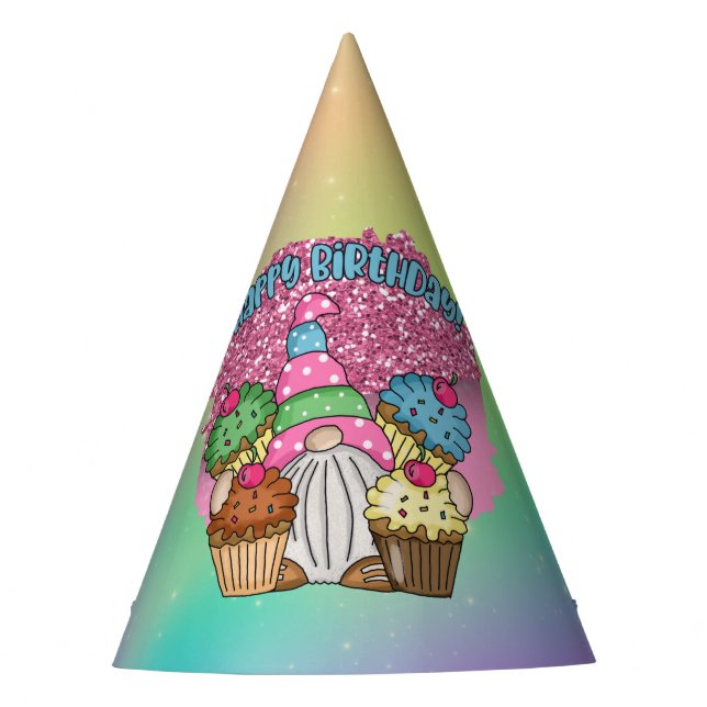 Gorro De Fiesta lindo unisex Birthday gnome  (Anverso)