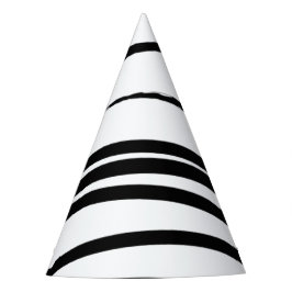 Gorro De Fiesta Líneas modernas en blanco y negro Resumen del arte