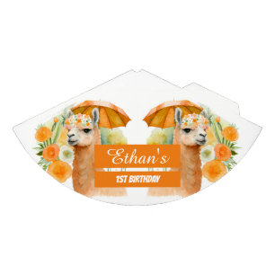 Gorro De Fiesta Llama a acuarela de verano con vibraciones - Cumpl