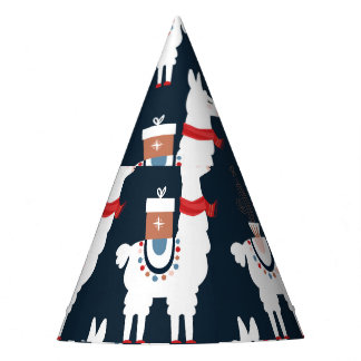 Gorro De Fiesta Llamas festivas: Navidades patrón delgado