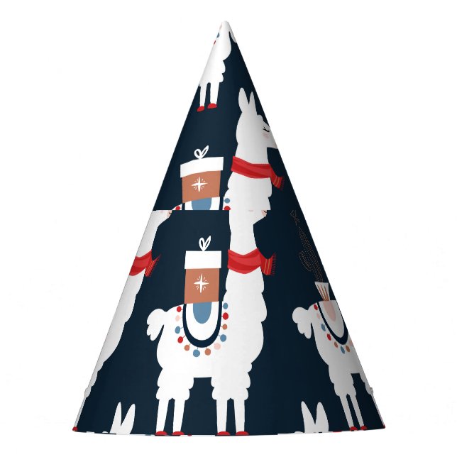 Gorro De Fiesta Llamas festivas: Navidades patrón delgado