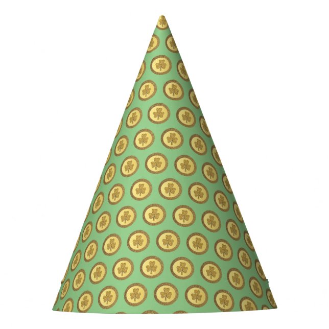 Gorro De Fiesta Lucky Irish Shamrock Gold Coin (Anverso)