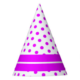 Gorro De Fiesta Lunares Brillantes Rosados Tropicales Rayas de Car