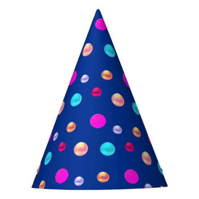 Gorro De Fiesta Lunares Multicolores (Anverso)