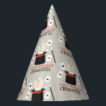 Gorro De Fiesta Magic Show Magician Kids Birthday Custom Name<br><div class="desc">Un adorable espectáculo mágico de diseño de fiestas de cumpleaños para niños magos. Una hermosa magia muestra un diseño temático que se puede personalizar a tus detalles. Favoritos de cumpleaños, decoración y regalos de magia. Perfecto para los amantes de los espectáculos de magia, los magos y los diseños de los...</div>