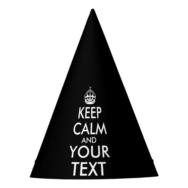 Gorro De Fiesta Mantener la calma y continuar - Crear el propio (Anverso)