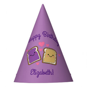 Gorro De Fiesta Mantequilla de cacahuete y PBJ del partido de cump