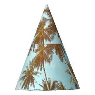 Gorro De Fiesta Marco tropical: palmeras abstractas