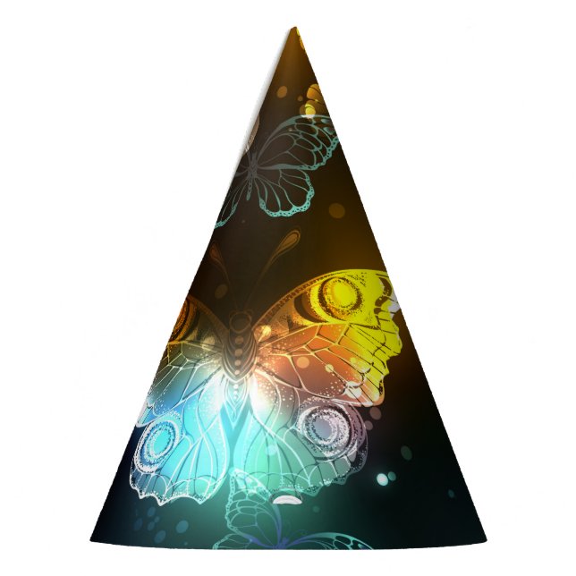 Gorro De Fiesta Mariposa luminosa y mariposas nocturnas (Izquierda)