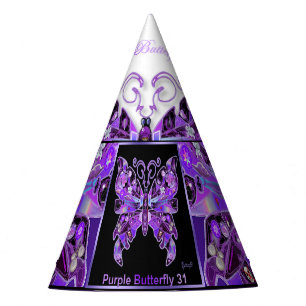 Gorro De Fiesta Mariposa morada 31