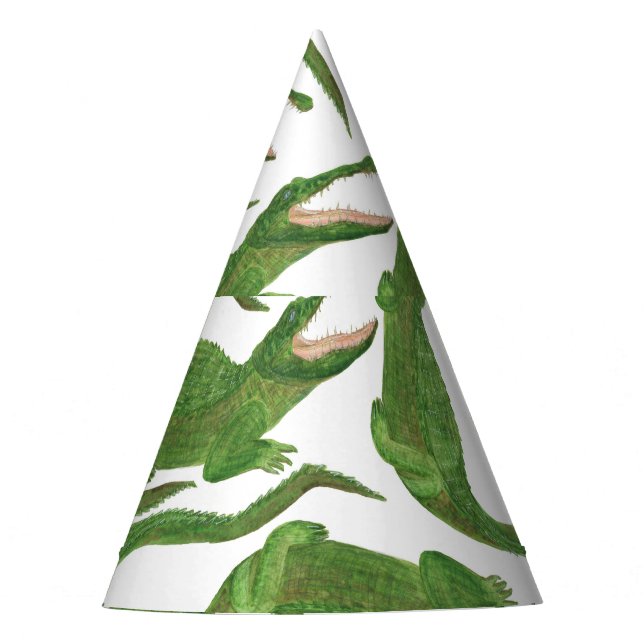 Gorro De Fiesta Matriz de agua blanca de cocodrilo (Anverso)