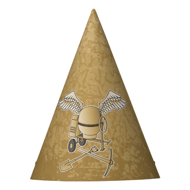 Gorro De Fiesta Mezclador de hormigón beige (Anverso)