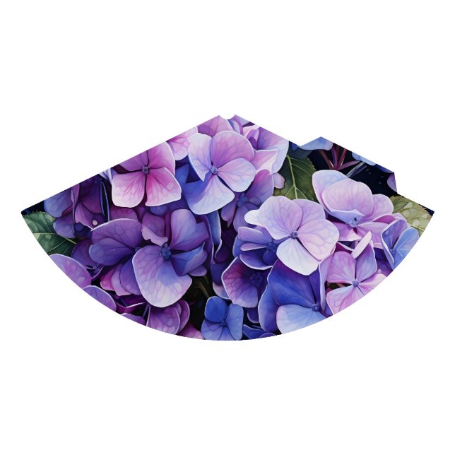 Gorro De Fiesta Midnight Garden Violet Hydrangea Watercolor (Anverso)