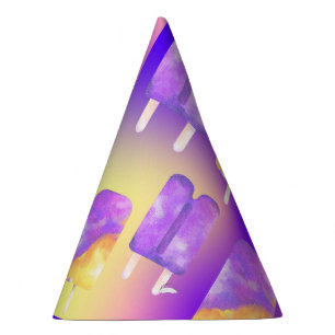 Gorro De Fiesta Mikitiez verano arcoiris púrpura pala de oro