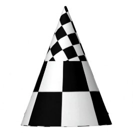 Gorro De Fiesta Minimalista Retro Cuadros – Streetwear Monocromo