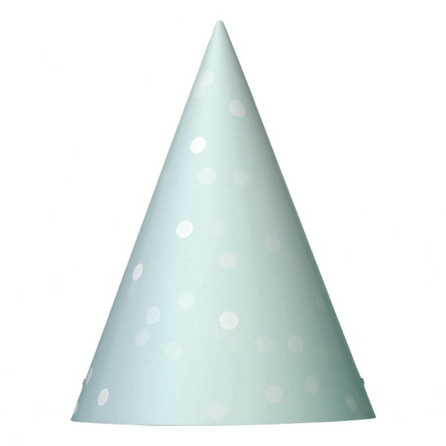 Gorro De Fiesta Mint White Bokeh Dots Celebration (Anverso)