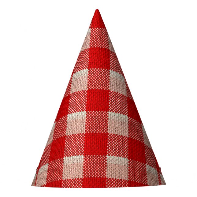 Gorro De Fiesta Mirada a cuadros de la arpillera del modelo de la (Anverso)