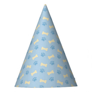 Gorro De Fiesta Modelo azul del hueso de la impresión de la pata