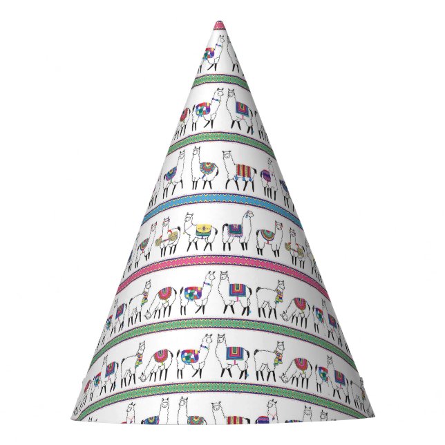 Gorro De Fiesta Modelo de la raya de la llama (Anverso)