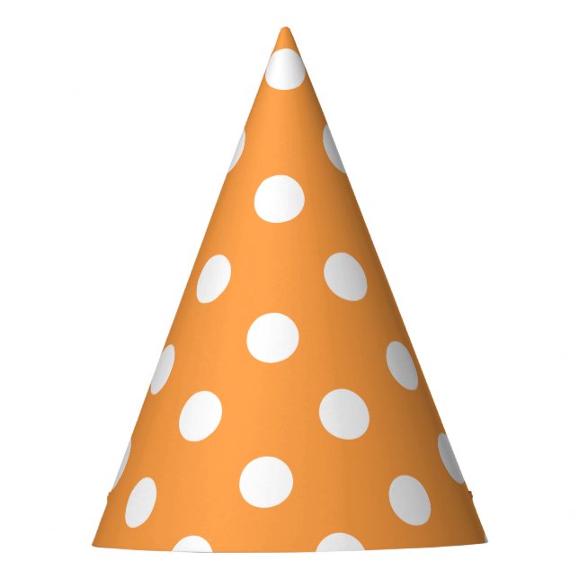 Gorro De Fiesta Modelo de lunar anaranjado (Anverso)