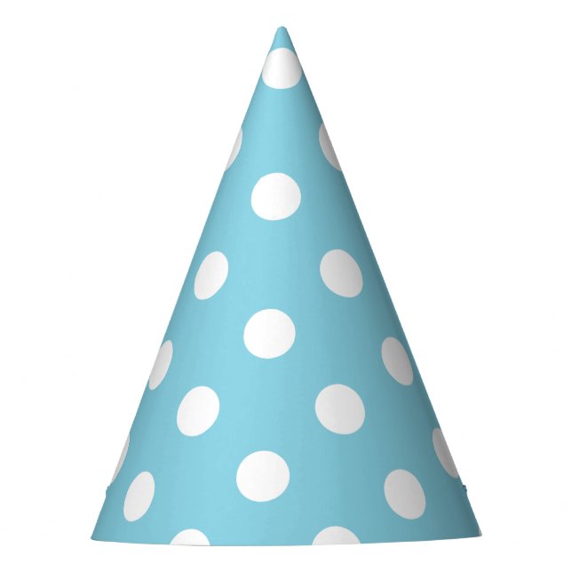Gorro De Fiesta Modelo de lunar azul y blanco (Anverso)