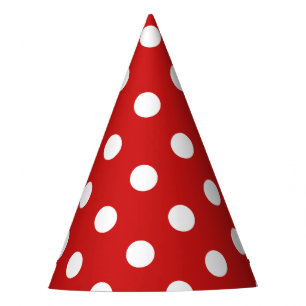 Gorro De Fiesta Modelo de lunar rojo y blanco