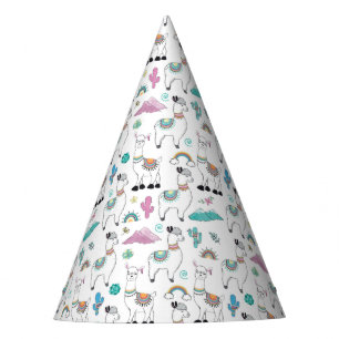 Gorro De Fiesta Modelo lindo de la llama del dibujo animado